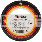 Изолента ПВХ KRANZ 0.13х15 мм, 10 м, черная (10 шт./уп.), фото2