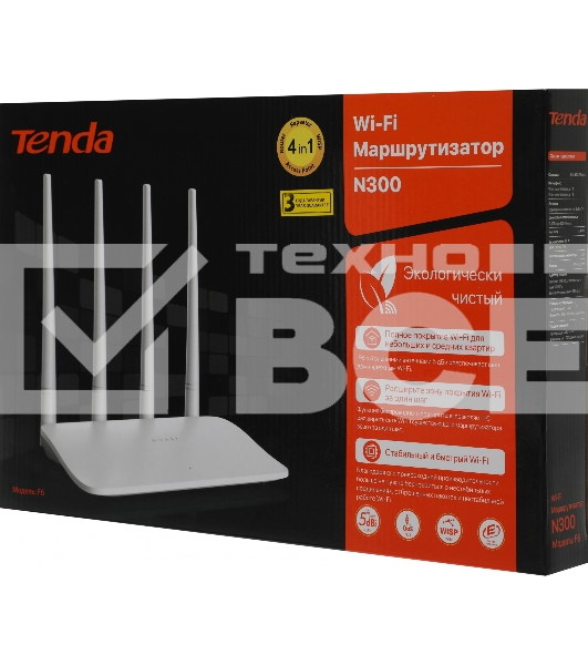 Маршрутизатор TENDA F6 Wi-Fi 300MBPS 10/100M