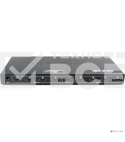 Разветвитель HDMI Cablexpert DSP-8PH4-03, HD19F/8x19F, 1 компьютер => 8 мониторов, Full-HD, 3D, 1.4v, каскадируемый