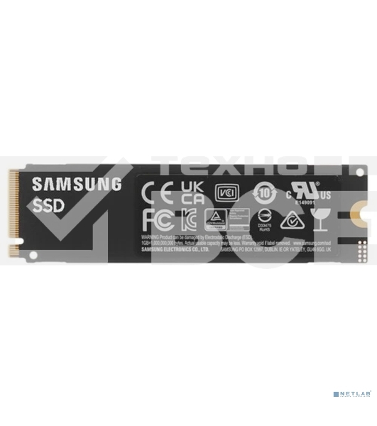 Накопитель SSD Samsung 990 EVO Plus, 2Tb, M.2 2280, PCIe 4.0 x4, NVMe, R/W 7250/6300