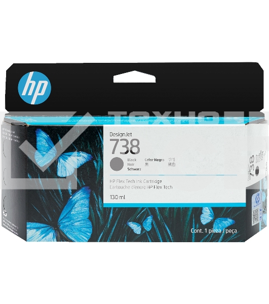 Картридж HP 738 для HP DesignJet T850, T950 MFP,Black, 130ml (ориг) 498N4A