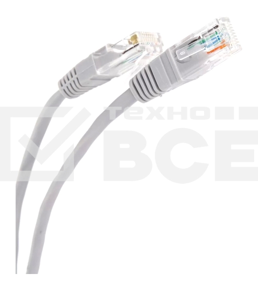 Патч-корд 3м 'Telecom' UTP кат.5еRJ45,литой, серый, NA102--3M