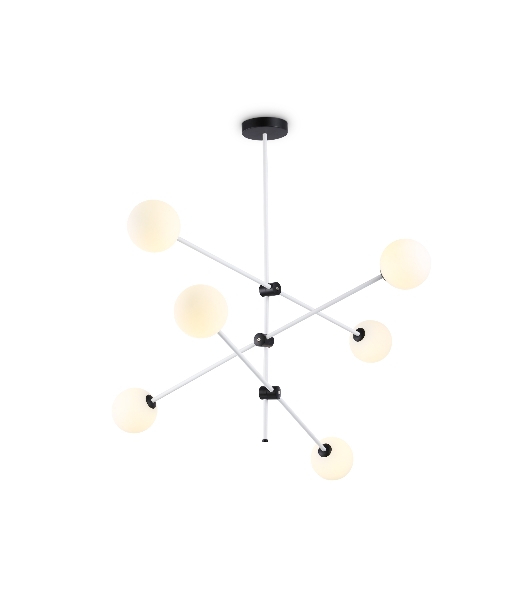 Светитльник Ambrella Light TR2512/6 WH/BK белый/черный G9/6 max 10W D970*830