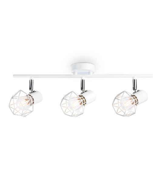 Светильник Ambrella light TR8631/3 WH/CH белый/хром E27*3 max 40W 460*91*175