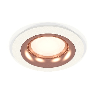 Комплект встраиваемого светильника Ambrella light XC7621006 SWH/PPG белый песок/золото розовое полированное MR16 GU5.3 (C7621, N7015)