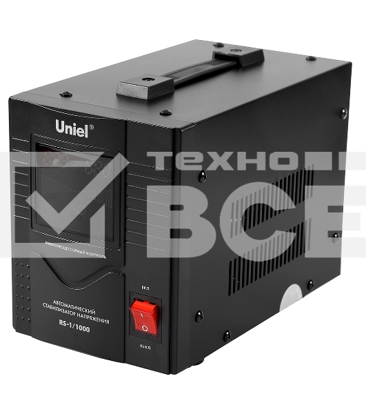 Стабилизатор Uniel RS-1/1000 однофазный, цифровой 220В, 800Вт, вх.140-260В