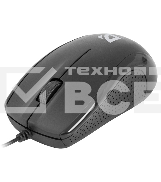 Мышь проводная Defender Optimum MB-160 черный, 1000 dpi, USB, кнопки - 3
