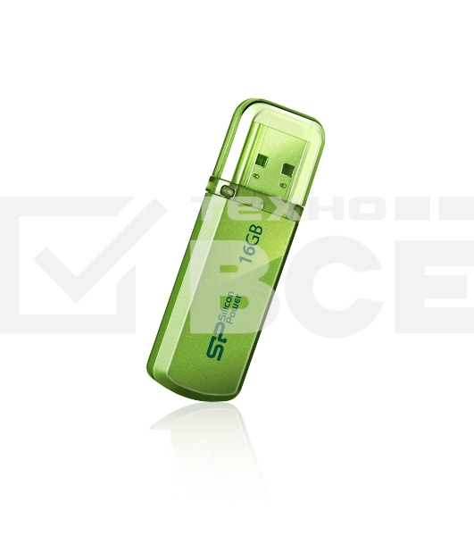 Флеш диск Silicon Power 16Gb Helios 101 SP016GBUF2101V1N USB2.0 зеленый