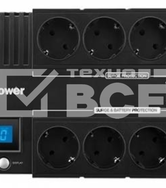 Источник бесперебойного питания CyberPower BR1200ELCD 1200VA/720W USB/RJ11/45 (4+4 EURO)