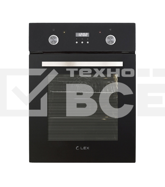 Духовой шкаф LEX EDP 4571 BL  объем 55л, LED таймер, 7 функций, встраиваемый