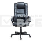 Кресло руководителя Бюрократ T-9906N/BLACK черный, кожа, фото2