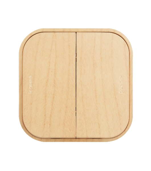 Переключатель 2-клавишный 10А | 782266 | Legrand Quteo Сосна