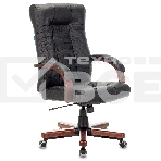 Кресло руководителя Бюрократ KB-10WALNUT/B/LEATH черный, кожа, крестовина дерево, фото9