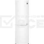 Холодильник LG GA-B419SWJL белый двухкамерный 223/79л морозилка снизу, No Frost, фото 1