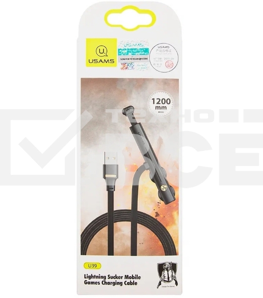 Кабель USAMS-U39 УТ000019993 USB Type-C-Lightning (m) 1м черный