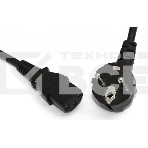 Кабель питания компьютера Hyperline PWC-IEC13-SHM-3.0-BK (Shucko+C13) (3x1.0), 3 м, фото 1