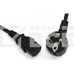 Кабель питания компьютера Hyperline PWC-IEC13-SHM-3.0-BK (Shucko+C13) (3x1.0), 3 м