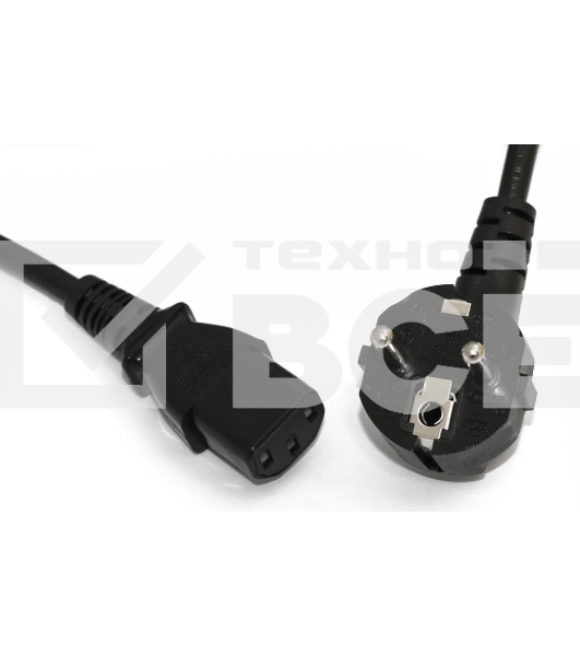Кабель питания компьютера Hyperline PWC-IEC13-SHM-3.0-BK (Shucko+C13) (3x1.0), 3 м