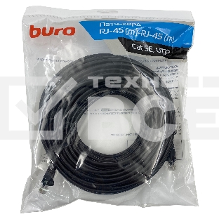 Патч-корд Buro UTP 4 пары cat5E CCA molded 30м черный RJ-45 (m)-RJ-45 (m)