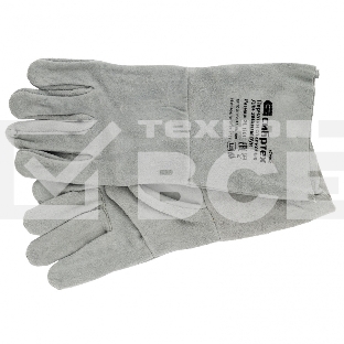 Перчатки Сибртех спилковые с манжетой для садовых и строительных работ, размер XL
