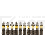 Набор бит торсионных PH2x25 мм, лазерная обработка шлица, сталь S2, 10 шт. Denzel, фото3