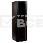Шкаф телекоммуникационный напольный 42U (800x800) дверь стекло, цвет черный, фото2