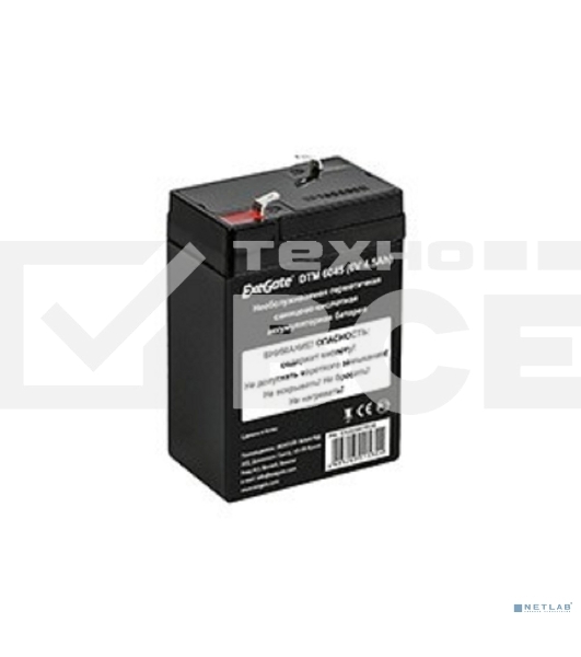 Батарея ExeGate DTM 6045 (6V 4.5Ah), клеммы F1