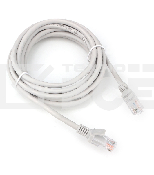 Патч-корд LSZH UTP Cablexpert PP31-3M кат.5e, 3м, литой, многожильный (серый)