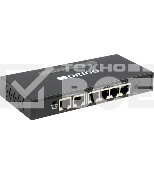 Неуправляемый PoE-коммутатор ORIGO OS1206P/60W/A1A 4x100Base-TX PoE+, 2x100Base-TX, PoE-бюджет 60 Вт, корпус металл