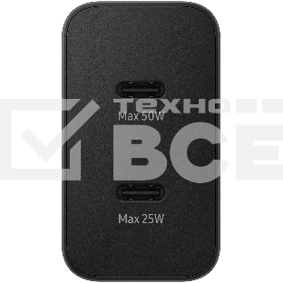 Сетевое зар./устр. Samsung EP-T5020 50W 3A (PD) 2xUSB type-C для Samsung черный