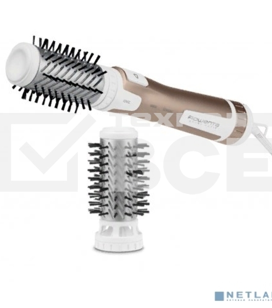 Фен-щетка роторная Rowenta CF9520F0, 1000Вт, бежевый