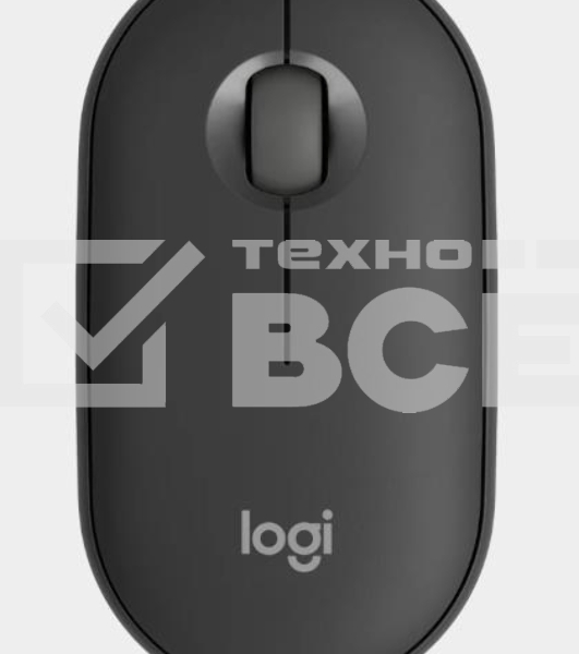 Мышь беспроводная Logitech Pebble M350 графитовый, 1000 dpi, радиоканал, Bluetooth, USB, кнопки - 3