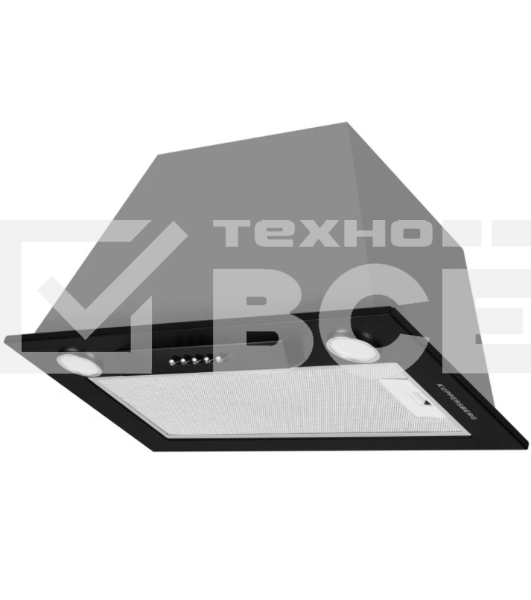 Встраиваемая вытяжка Kuppersberg INLINEA 52 BX 52 см, макс. Производительность 1300 м3/ч, 3 скорости, механическое управление, светодиодное освещение, уровень шума 41 дБ, цвет черный