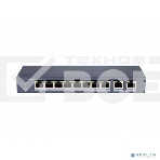 Коммутатор сетевой неуправляемый DS-S1008P - 8 RJ45 100M PoE, 2 порта с высоким приоритетом; 2 Uplink порта Gigabit, фото5
