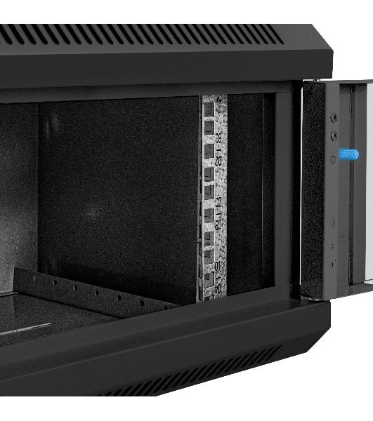 Шкаф телекоммуникационный 10' настенный 4U ExeGate EC-WM-4U.310.G.BLACK (10”, 4U, 330x310x230mm (ШхГхВ), передняя дверь закаленное стекло, пыле- и влагозащита IP23, черный RAL 9004)