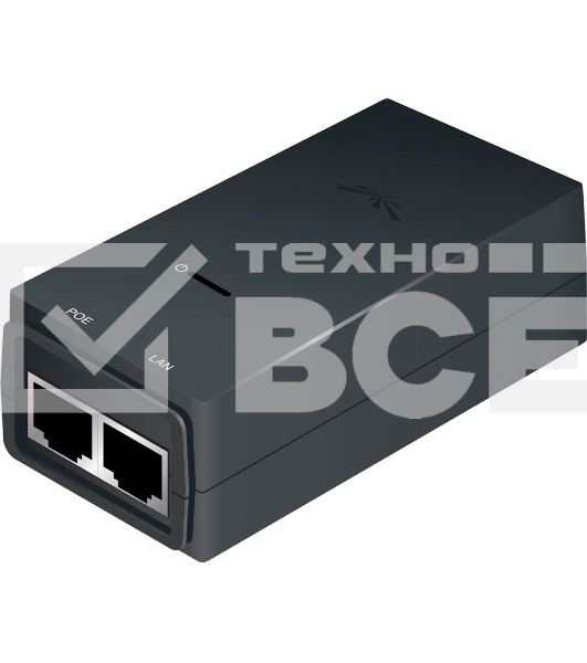 Сетевое оборудование UBIQUITI POE-15-12W(EU) блок питания с PoE, 220 VAC -> 15VDC, 0,8A - для абонентов