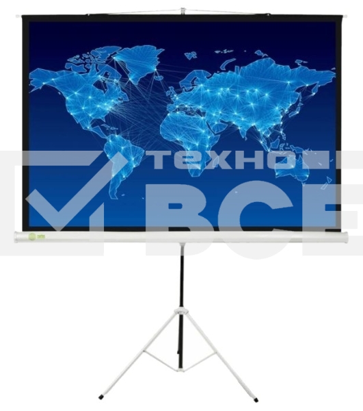 Экран Cactus 150x150см Triscreen CS-PST-150x150 1:1 напольный рулонный белый