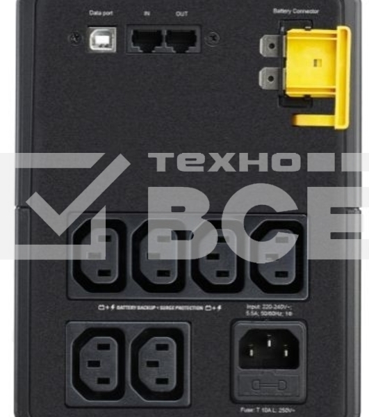 Источник бесперебойного питания APC Back-UPS BX1200MI 650Вт 1200ВА черный