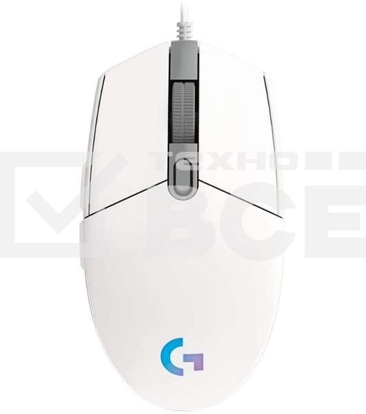 Мышь проводная Logitech G102 LIGHTSYNC белый, 8000 dpi, USB, кнопки - 6