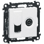 Лицевая панель розетки TV-RJ45. Белая Valena LIFE. , фото3