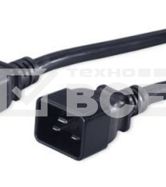 Кабель Hyperline PWC-IEC19-IEC20-3.0-BK Кабель питания IEC 320 C19 - IEC 320 C20 (3x1.5), 3 м