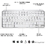 Клавиатура беспроводная Logitech MX Keys MINI (920-010502), USB, Bluetooth/Радиоканал, серебристый/белый, фото8