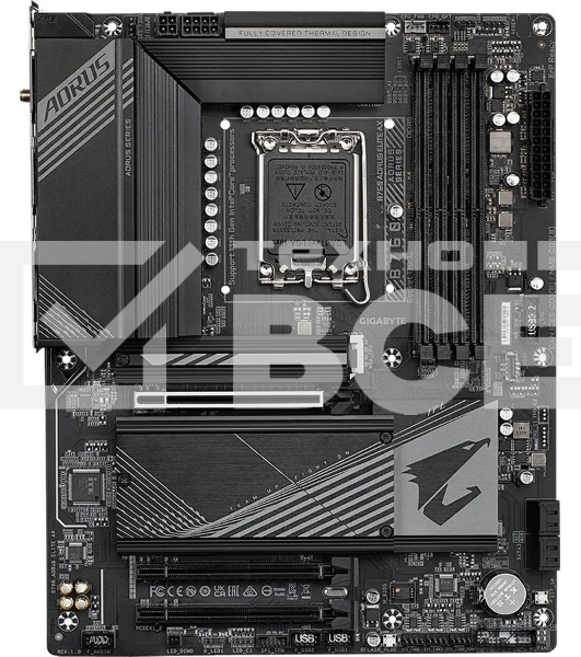 Материнская плата Gigabyte B760 AORUS ELITE AX Soc-1700 Intel B760 4xDDR5 ATX AC`97 8ch(7.1) 2.5Gg RAID+HDMI+DP