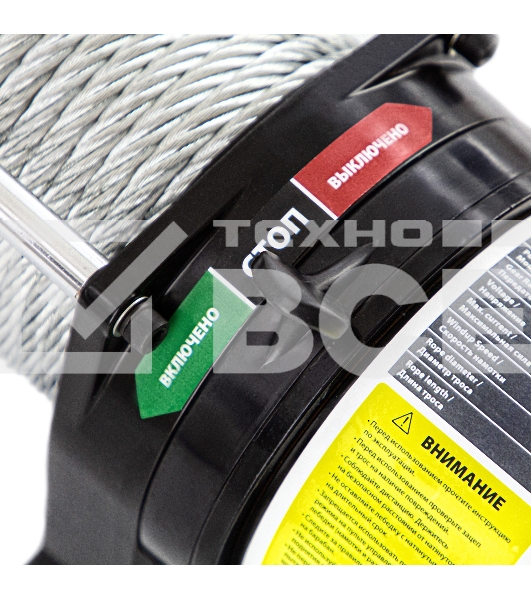 Лебедка автомобильная электрическая LB- 3000, 3,6 т, 3,4 кВт, 12 В// Denzel