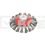 Щетка Matrix для УШМ, 100 мм, М14, Тарелка, крученая проволока 0,5 мм, фото4