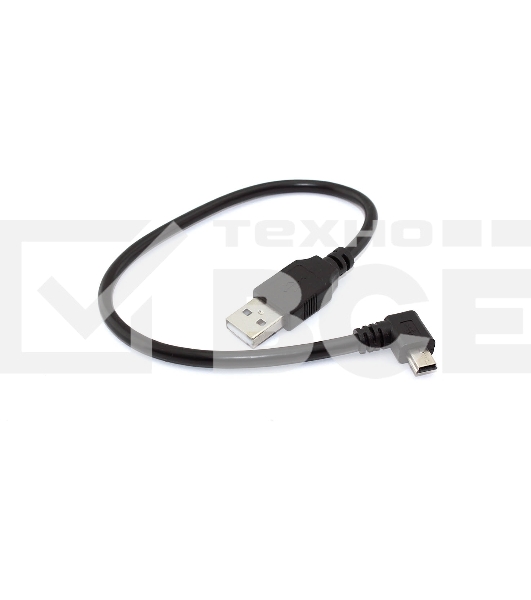Кабель USB  Type A на Mini USB угол влево 0,25 м