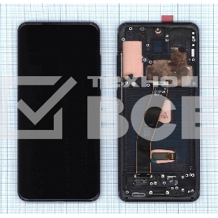 Дисплей для Samsung Galaxy S20 SM-G980F черный с рамкой