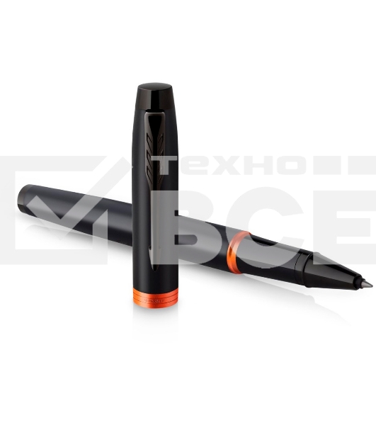 Ручка роллер Parker IM Vibrant Rings T315 (CW2172945) Flame Orange PVD F черн. черн. подар.кор.