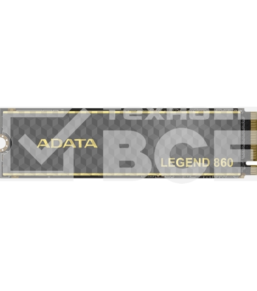 Накопитель SSD ADATA LEGEND 860, 1024Gb, PCIe 4.0 x4, 2280, NVMe, R/W 6000/4000, с радиатором