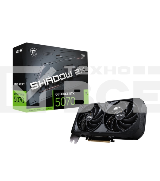 Видеокарта MSI RTX5070 SHADOW 2X OC 12GB GDDR7 192bit 3xDP HDMI 2FAN RTL